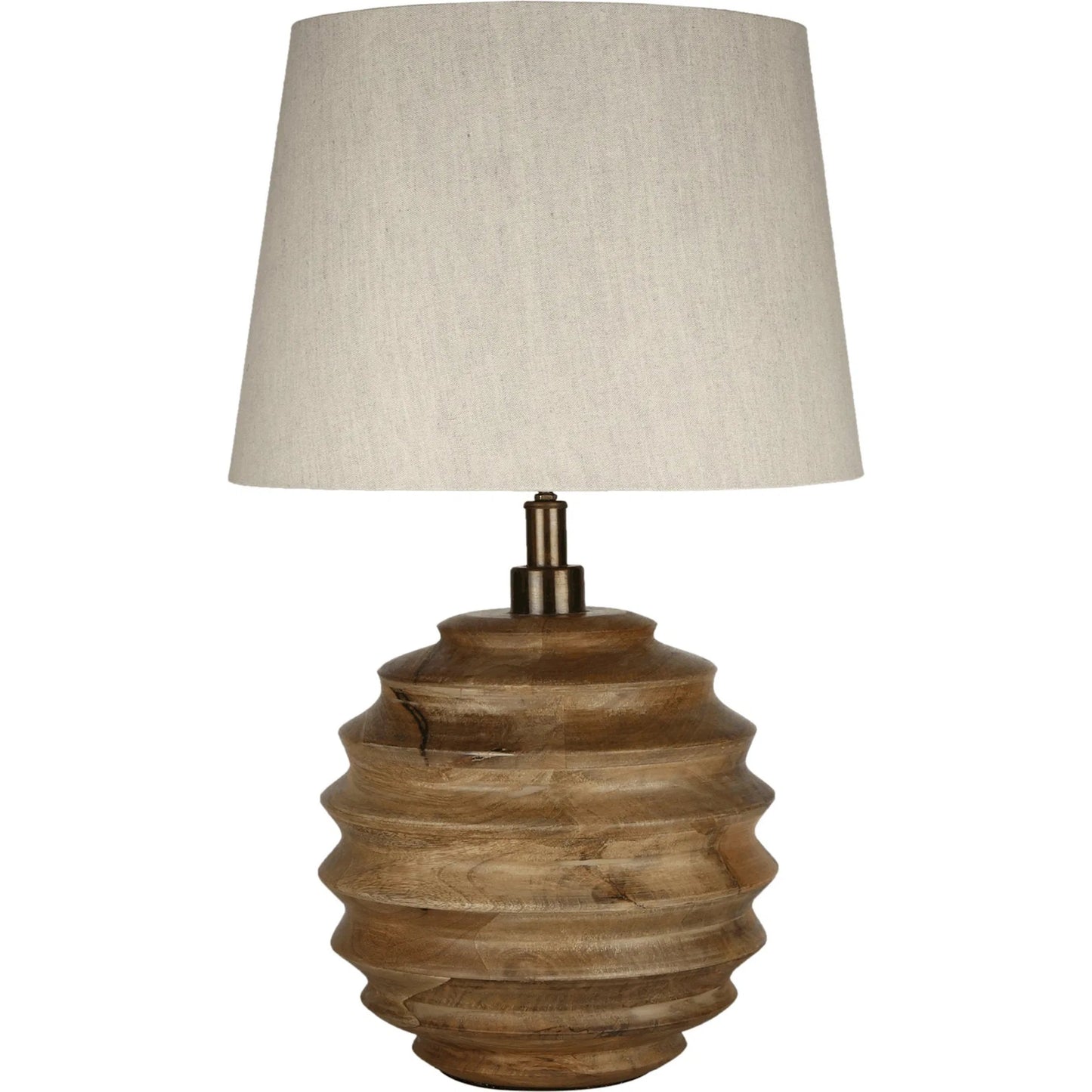 000 SI-2325234 | Primary Silo | Skye Natural Lamp by LH Imports in brown, off-white and natural. Made from mango wood, cotton in a unique style.