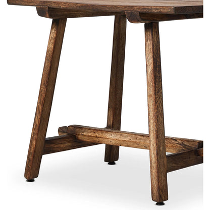 Elio End Table by Four Hands in burnt bleached oak. Made from solid oak in a transitional style.
