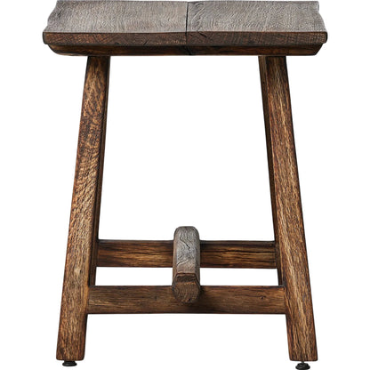 Elio End Table by Four Hands in burnt bleached oak. Made from solid oak in a transitional style.