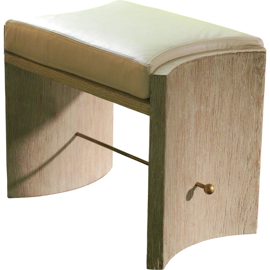 Cinch Bench by Global Views in sandblasted, brass. Made from american oak in a modern style.