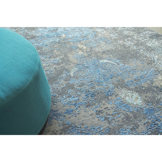Maison Rug - Gray, Blue by Exquisite Rugs in gray/blue. Made from unique in a unique style.