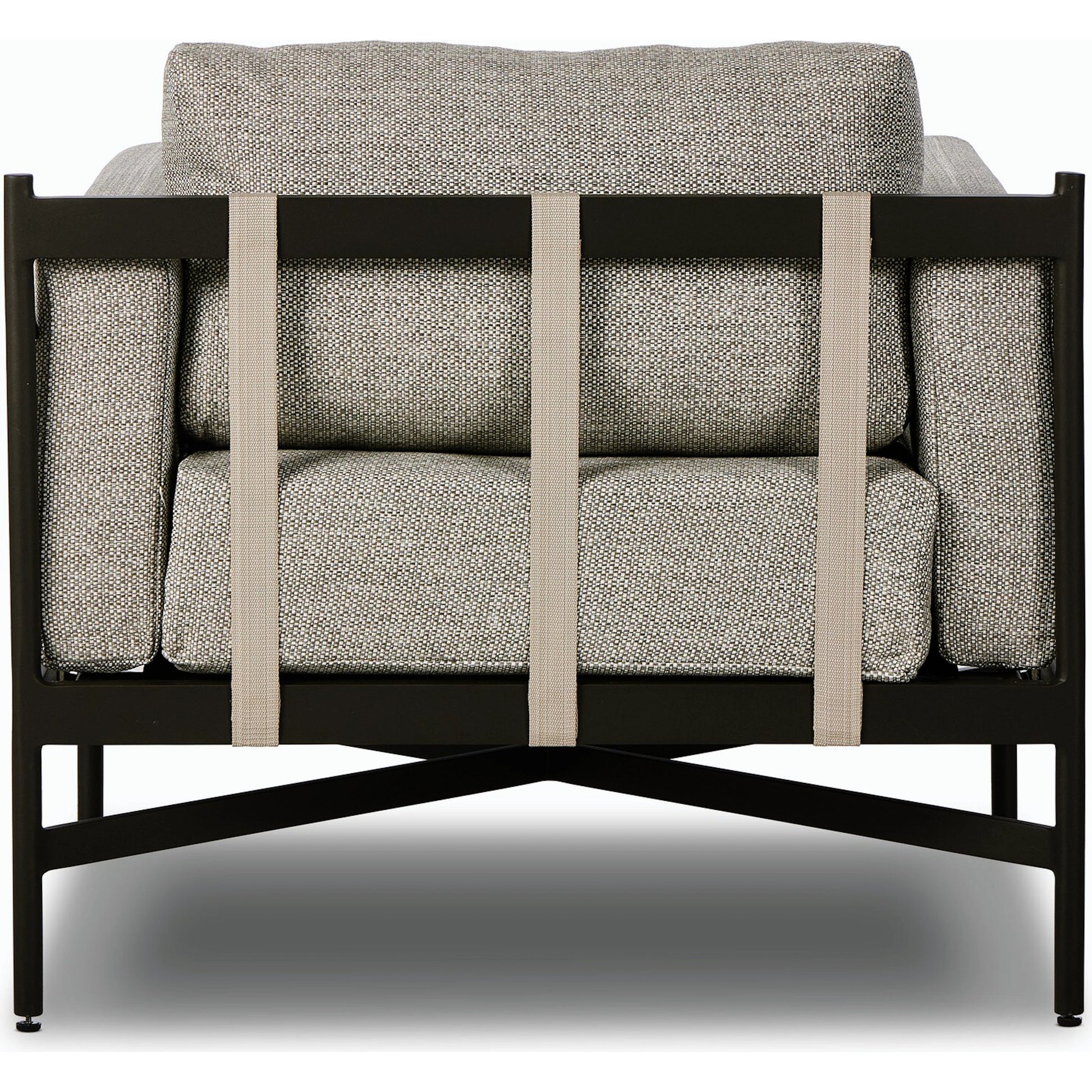 Hearst Outdoor Chair by Four Hands in bronze. Made from 100% olefin, aluminum, 100% polypropylene in a modern style.