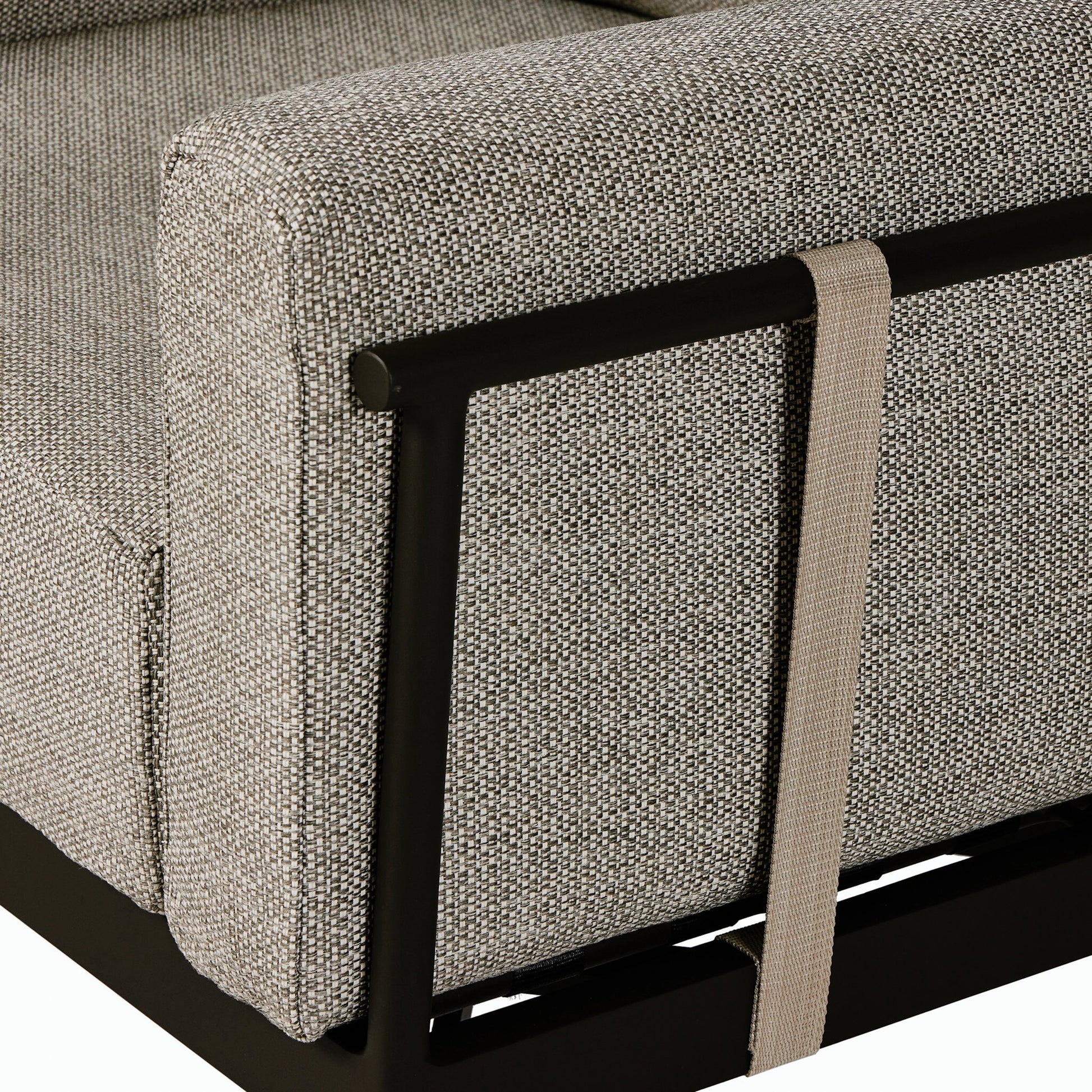 Hearst Outdoor Chair by Four Hands in bronze. Made from 100% olefin, aluminum, 100% polypropylene in a modern style.