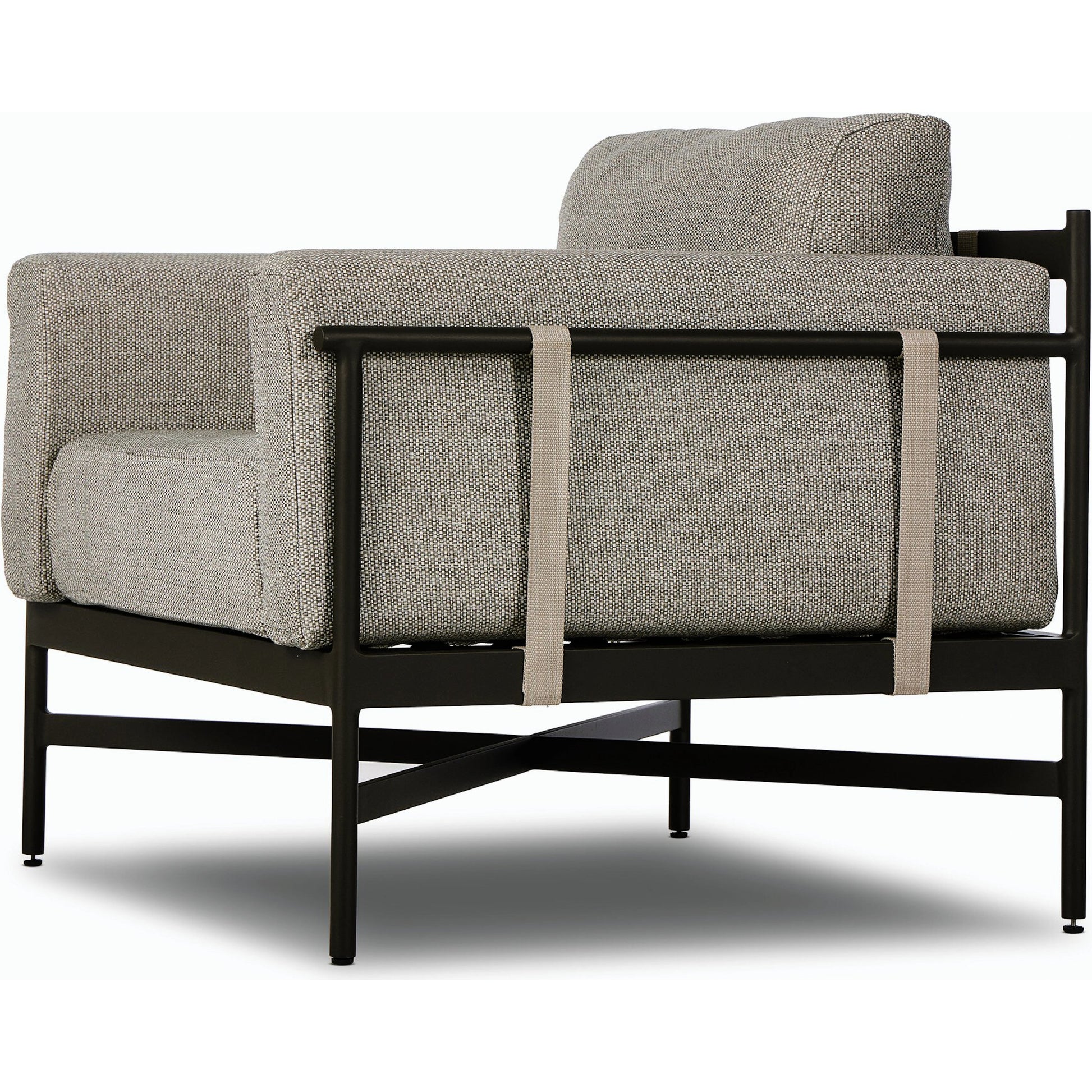 Hearst Outdoor Chair by Four Hands in bronze. Made from 100% olefin, aluminum, 100% polypropylene in a modern style.