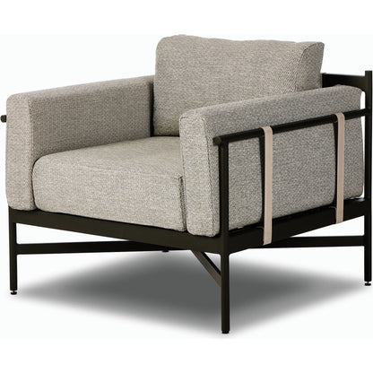 Hearst Outdoor Chair by Four Hands in bronze. Made from 100% olefin, aluminum, 100% polypropylene in a modern style.