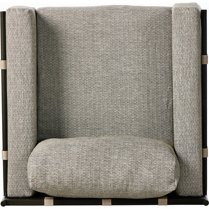 Hearst Outdoor Chair by Four Hands in bronze. Made from 100% olefin, aluminum, 100% polypropylene in a modern style.