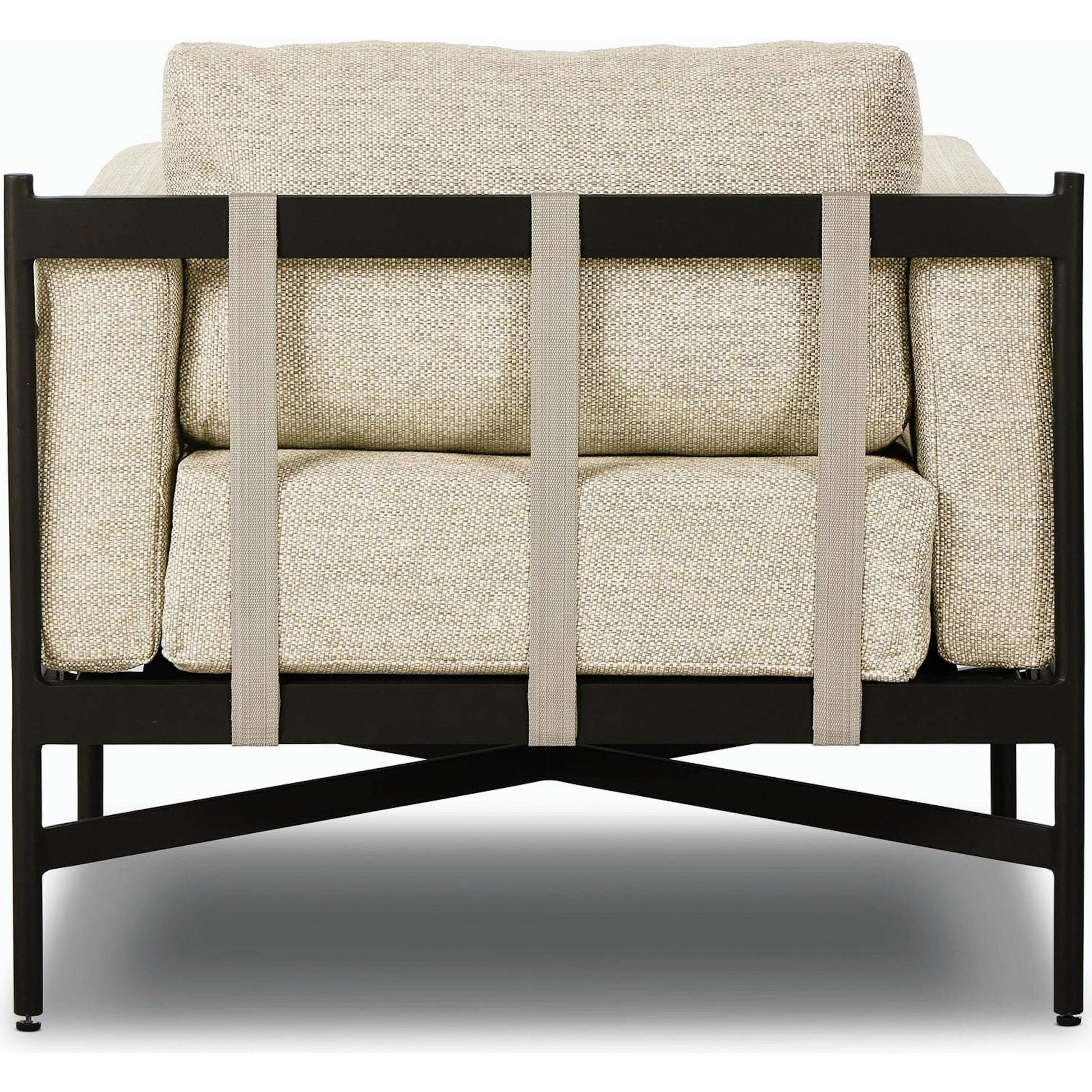 Hearst Outdoor Chair by Four Hands in bronze. Made from 100% olefin, aluminum, 100% polypropylene in a modern style.