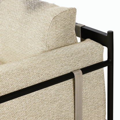 Hearst Outdoor Chair by Four Hands in bronze. Made from 100% olefin, aluminum, 100% polypropylene in a modern style.