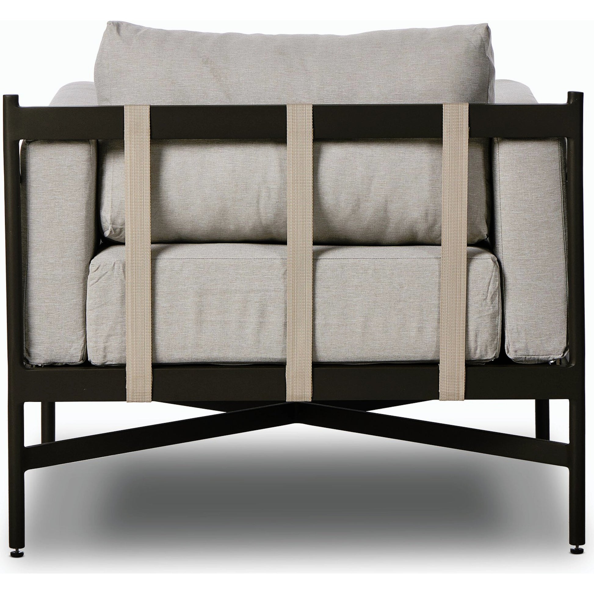 Hearst Outdoor Chair by Four Hands in bronze. Made from 100% olefin, aluminum, 100% polypropylene in a modern style.