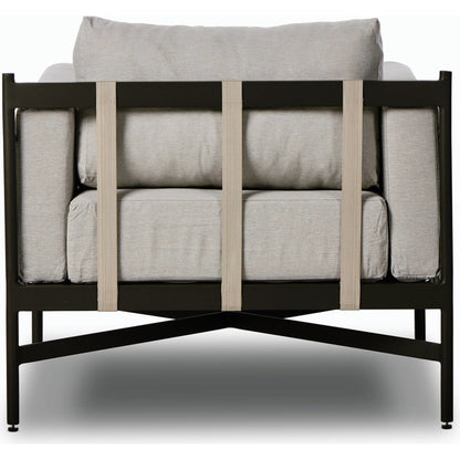 Hearst Outdoor Chair by Four Hands in bronze. Made from 100% olefin, aluminum, 100% polypropylene in a modern style.