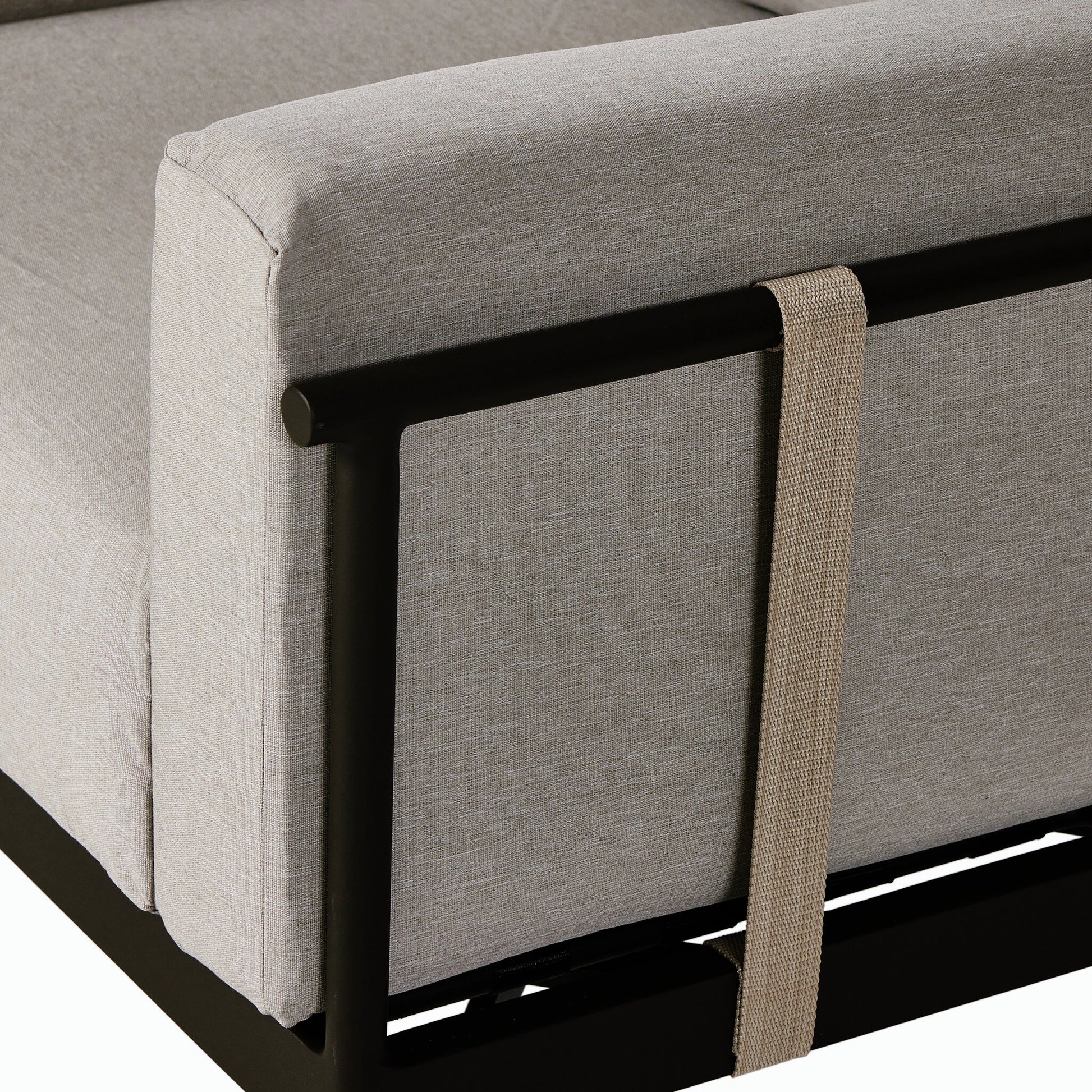 Hearst Outdoor Chair by Four Hands in bronze. Made from 100% olefin, aluminum, 100% polypropylene in a modern style.