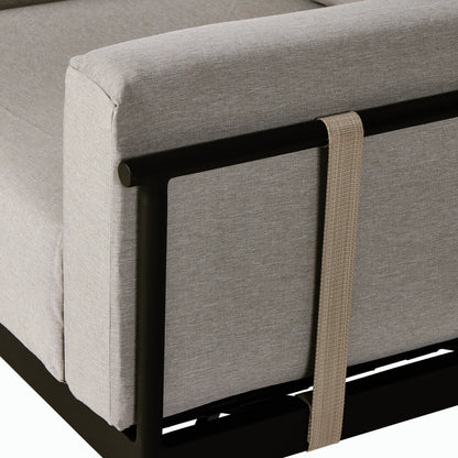 Hearst Outdoor Chair by Four Hands in bronze. Made from 100% olefin, aluminum, 100% polypropylene in a modern style.