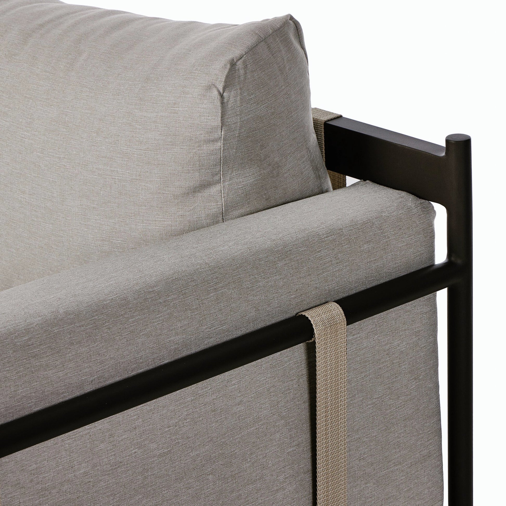 Hearst Outdoor Chair by Four Hands in bronze. Made from 100% olefin, aluminum, 100% polypropylene in a modern style.