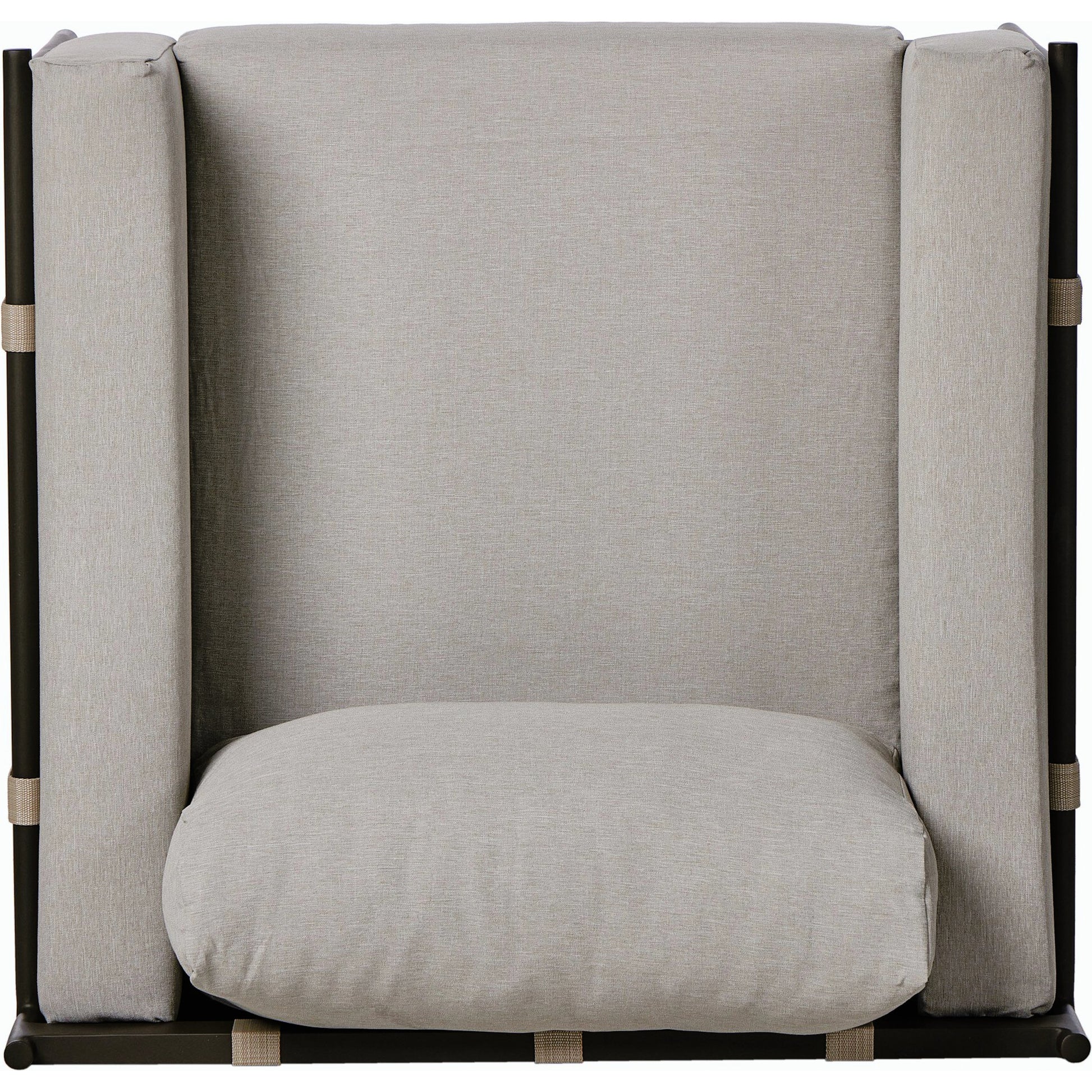 Hearst Outdoor Chair by Four Hands in bronze. Made from 100% olefin, aluminum, 100% polypropylene in a modern style.