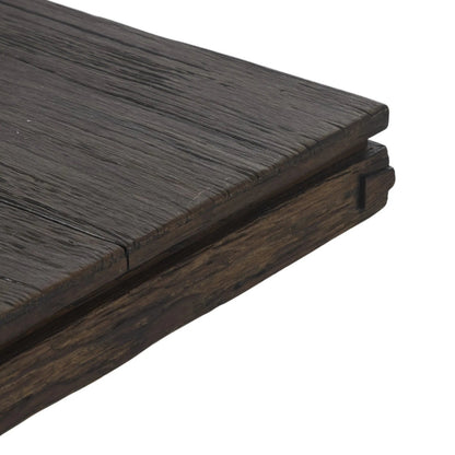 Contessa Console Table by Four Hands in smoked alder, smoked alder solid. Made from resawn alder veneer, solid alder in a traditional style.