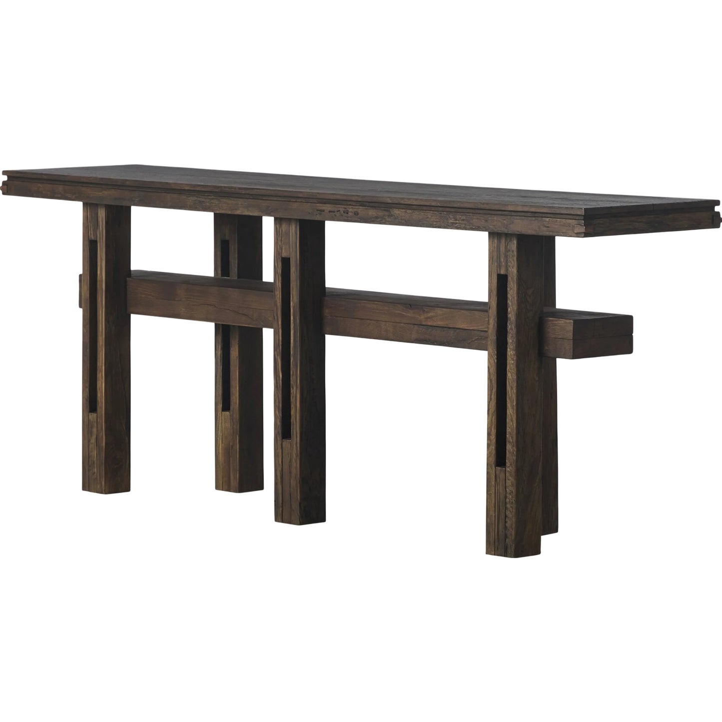 014 SI-2327548 | Primary Silo | Contessa Console Table by Four Hands in smoked alder, smoked alder solid. Made from resawn alder veneer, solid alder in a traditional style.