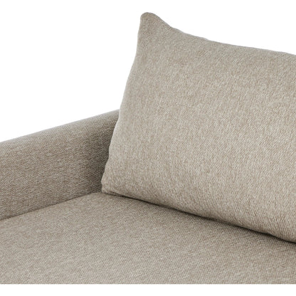 Chapman Outdoor Metal Sofa-106" by Four Hands in concha fog, bronze. Made from 100% olefin, aluminum in a transitional style.