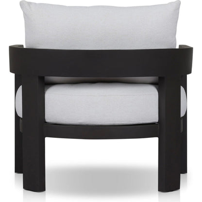 Jackson Outdoor Metal Chair by Four Hands in alessi linen, bronze. Made from 100% polypropylene, aluminum, 91% polyurethane foam pad, 9% polyester fiber batting in a modern style.