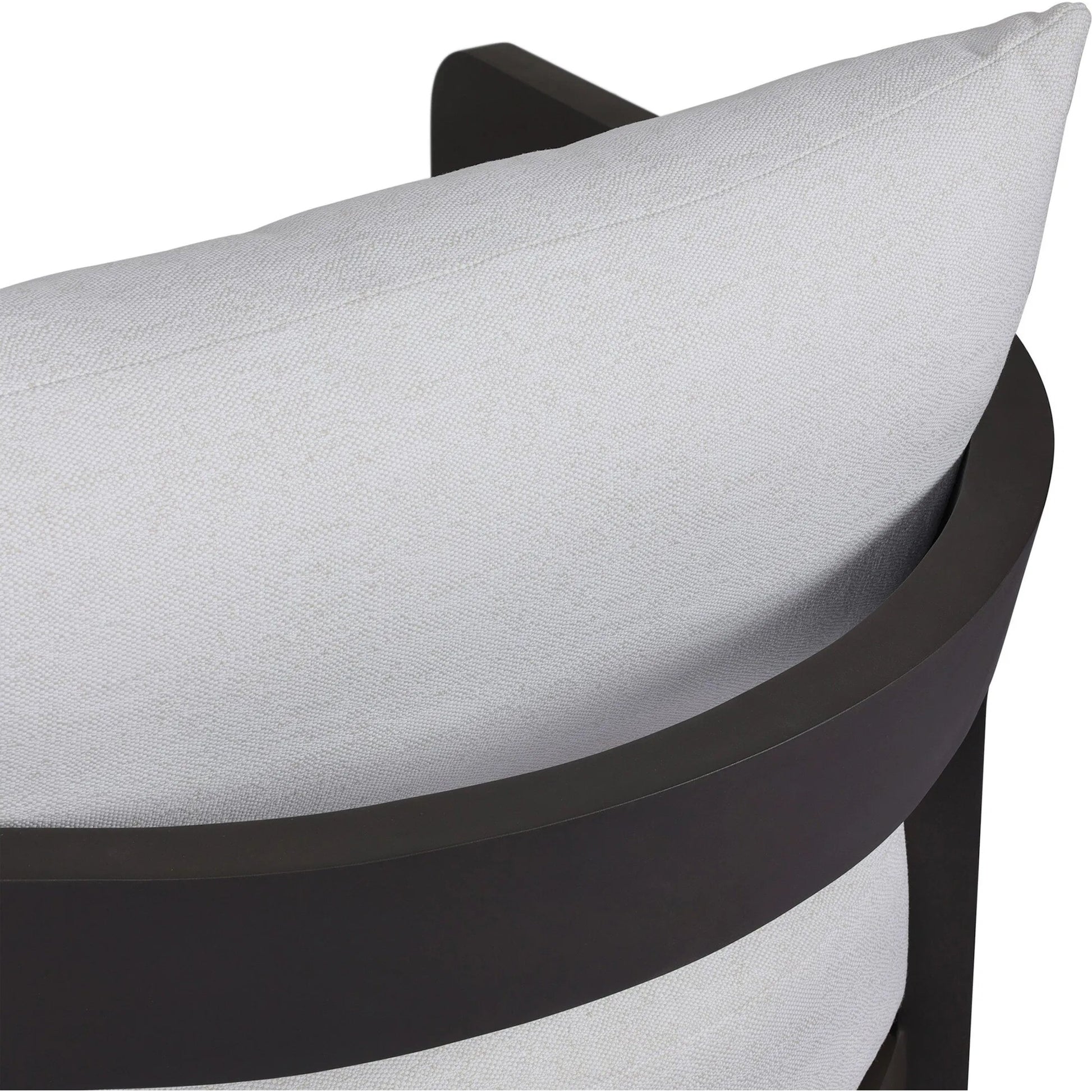 Jackson Outdoor Metal Chair by Four Hands in alessi linen, bronze. Made from 100% polypropylene, aluminum, 91% polyurethane foam pad, 9% polyester fiber batting in a modern style.
