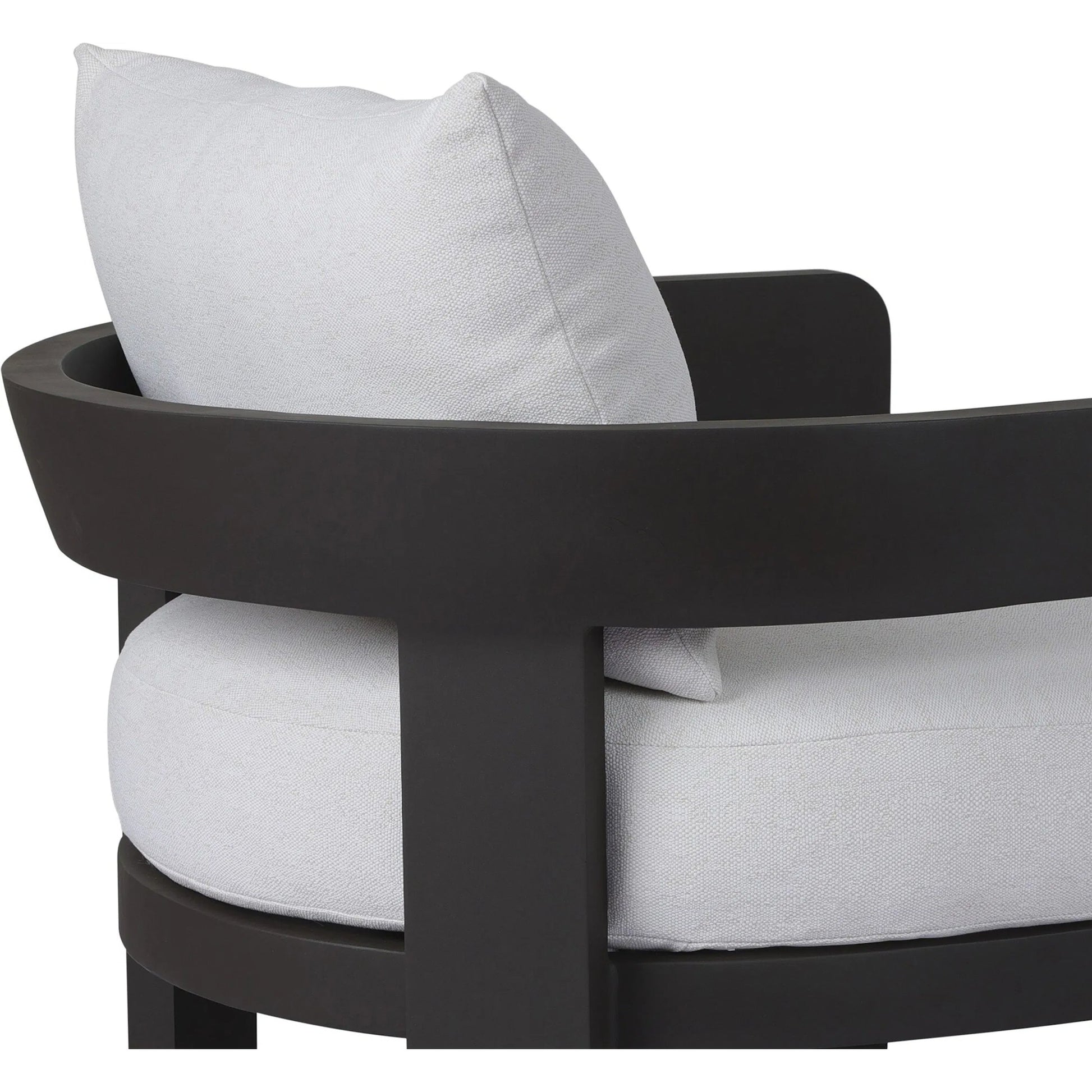 Jackson Outdoor Metal Chair by Four Hands in alessi linen, bronze. Made from 100% polypropylene, aluminum, 91% polyurethane foam pad, 9% polyester fiber batting in a modern style.