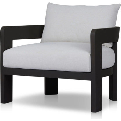 Jackson Outdoor Metal Chair by Four Hands in alessi linen, bronze. Made from 100% polypropylene, aluminum, 91% polyurethane foam pad, 9% polyester fiber batting in a modern style.