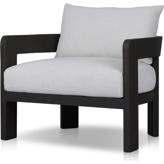 Jackson Outdoor Metal Chair by Four Hands in alessi linen, bronze. Made from 100% polypropylene, aluminum, 91% polyurethane foam pad, 9% polyester fiber batting in a unique style.