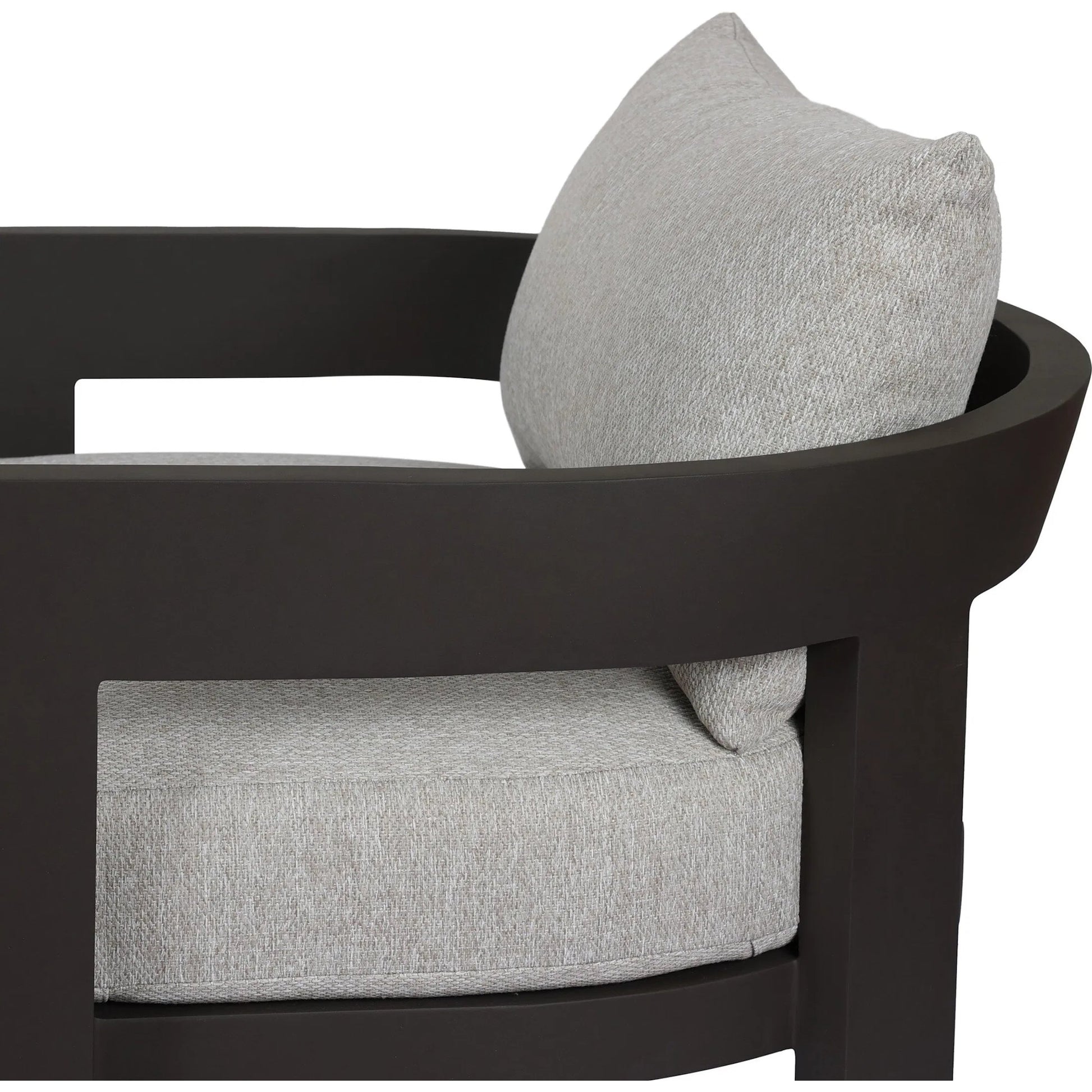 Jackson Outdoor Metal Chair by Four Hands in concha fog, bronze. Made from 100% olefin, aluminum in a unique style.