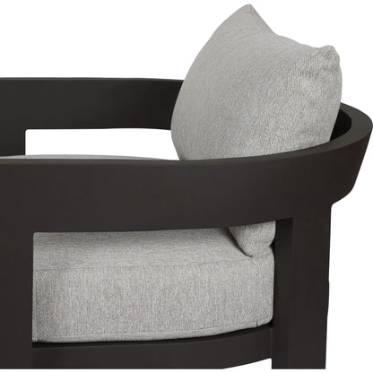 Jackson Outdoor Metal Chair by Four Hands in concha fog, bronze. Made from 100% olefin, aluminum in a unique style.