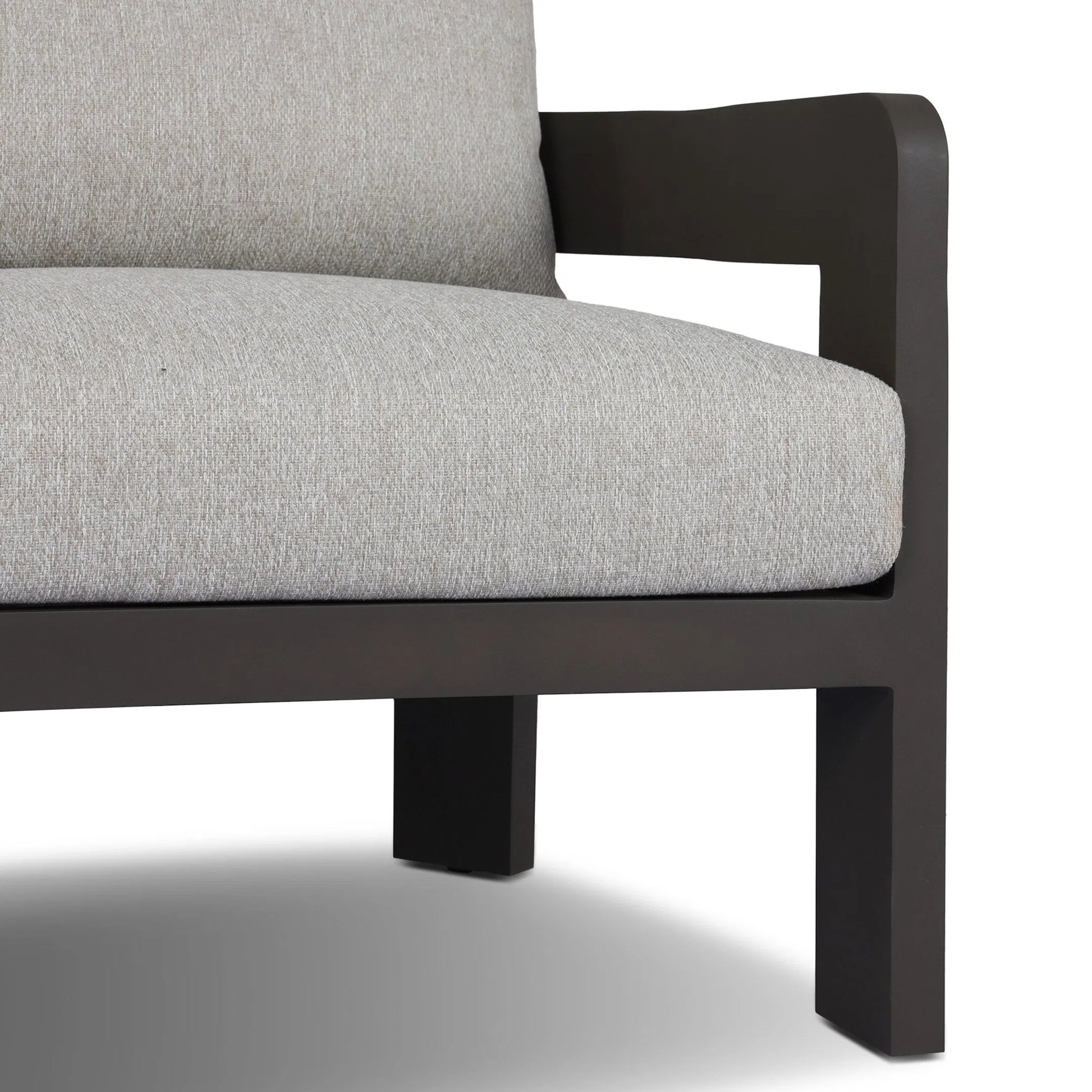 Jackson Outdoor Metal Chair by Four Hands in concha fog, bronze. Made from 100% olefin, aluminum in a unique style.