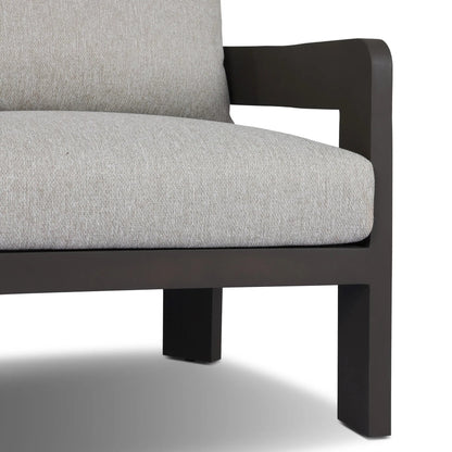 Jackson Outdoor Metal Chair by Four Hands in concha fog, bronze. Made from 100% olefin, aluminum in a unique style.