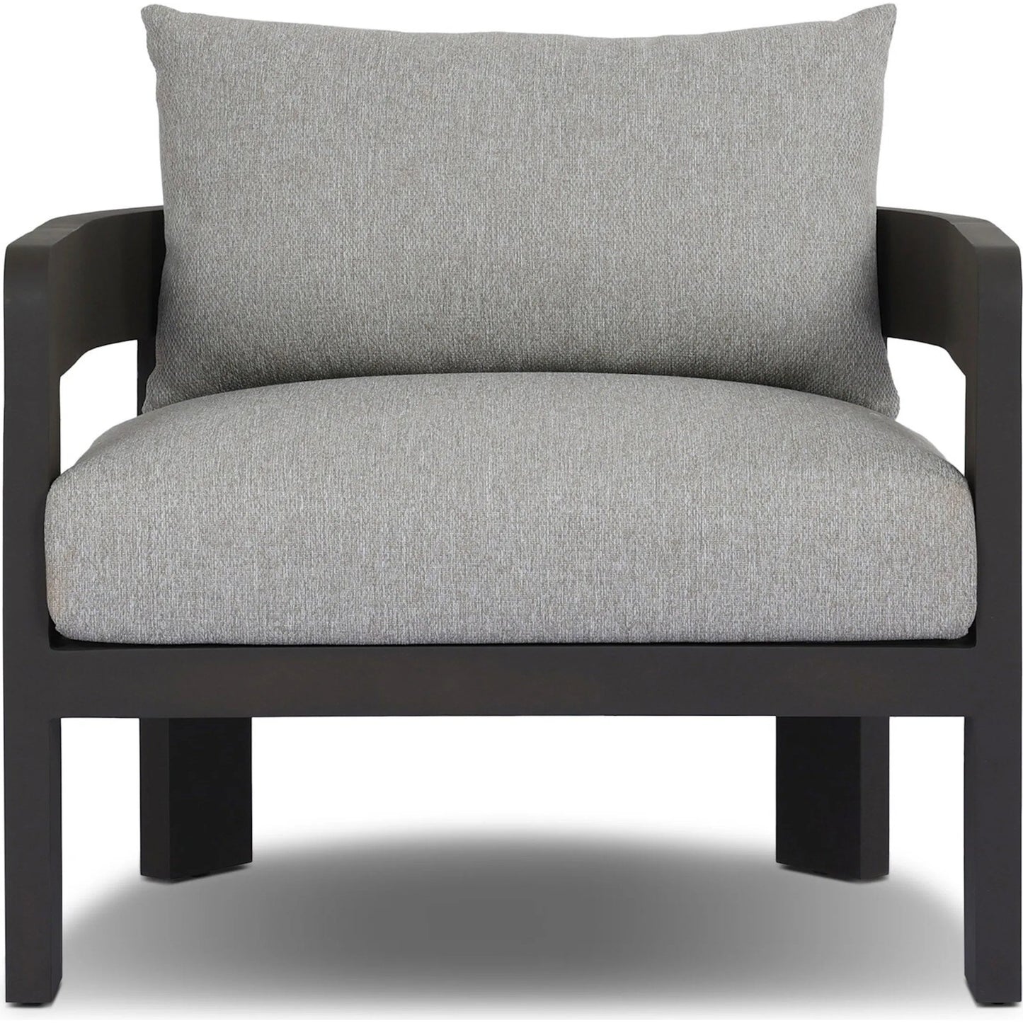 002 SI-2519200 | Additional Silo | Jackson Outdoor Metal Chair by Four Hands in concha fog, bronze. Made from 100% olefin, aluminum in a unique style.