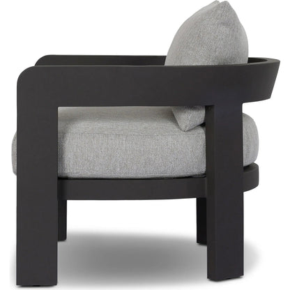 Jackson Outdoor Metal Chair by Four Hands in concha fog, bronze. Made from 100% olefin, aluminum in a unique style.