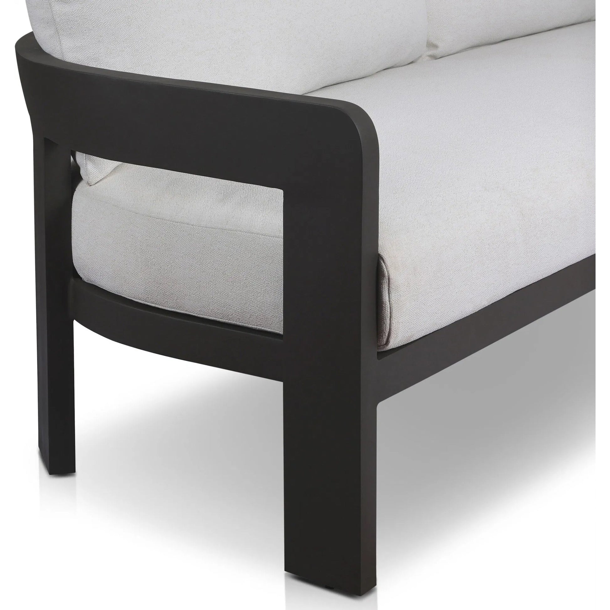 Jackson Outdoor Metal Sofa by Four Hands in alessi linen, bronze. Made from 100% polypropylene, aluminum in a modern style.