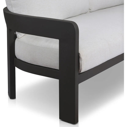 Jackson Outdoor Metal Sofa by Four Hands in alessi linen, bronze. Made from 100% polypropylene, aluminum in a modern style.