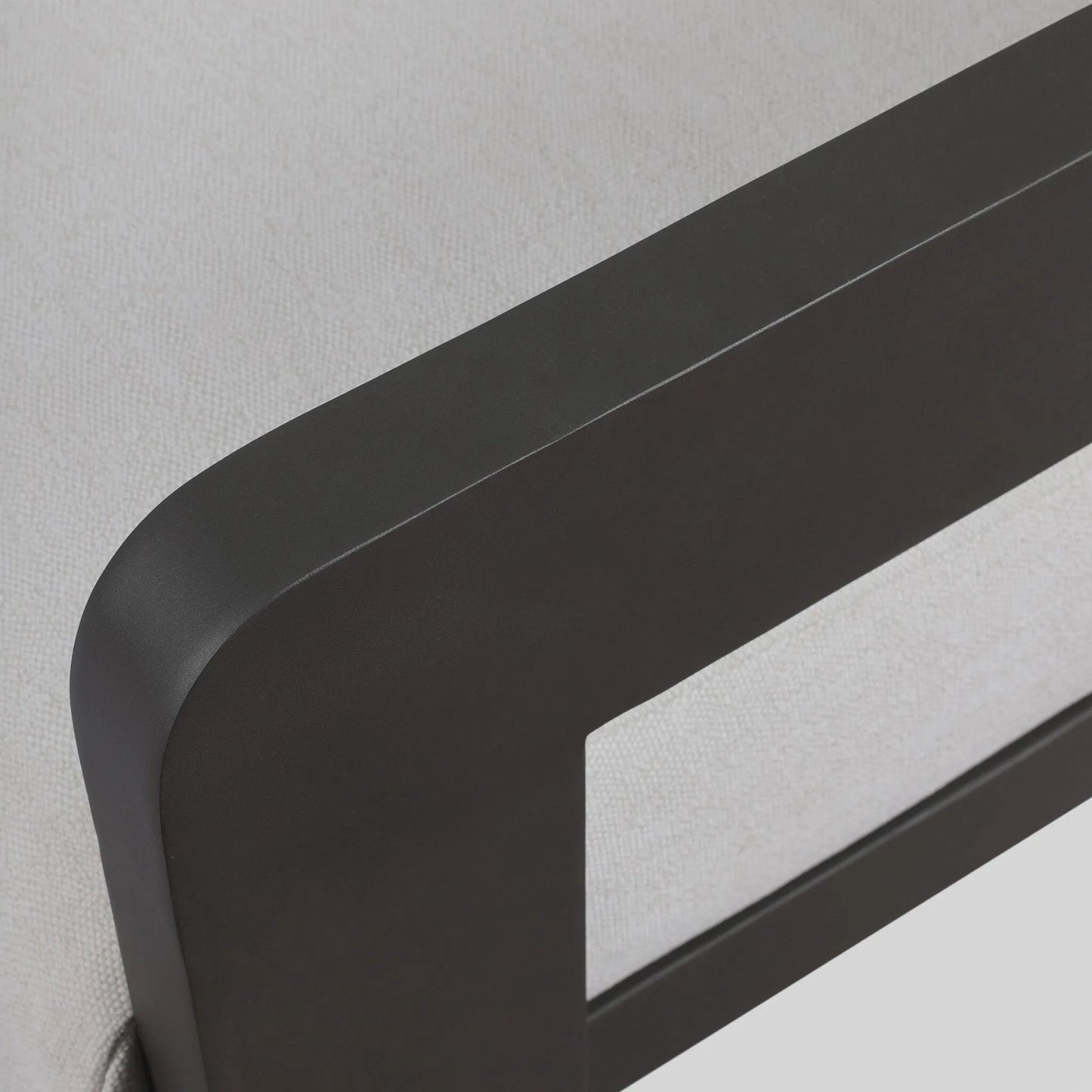 010 SI-2320134 | Closeup | Jackson Outdoor Metal Sofa by Four Hands in alessi linen, bronze. Made from 100% polypropylene, aluminum in a modern style.