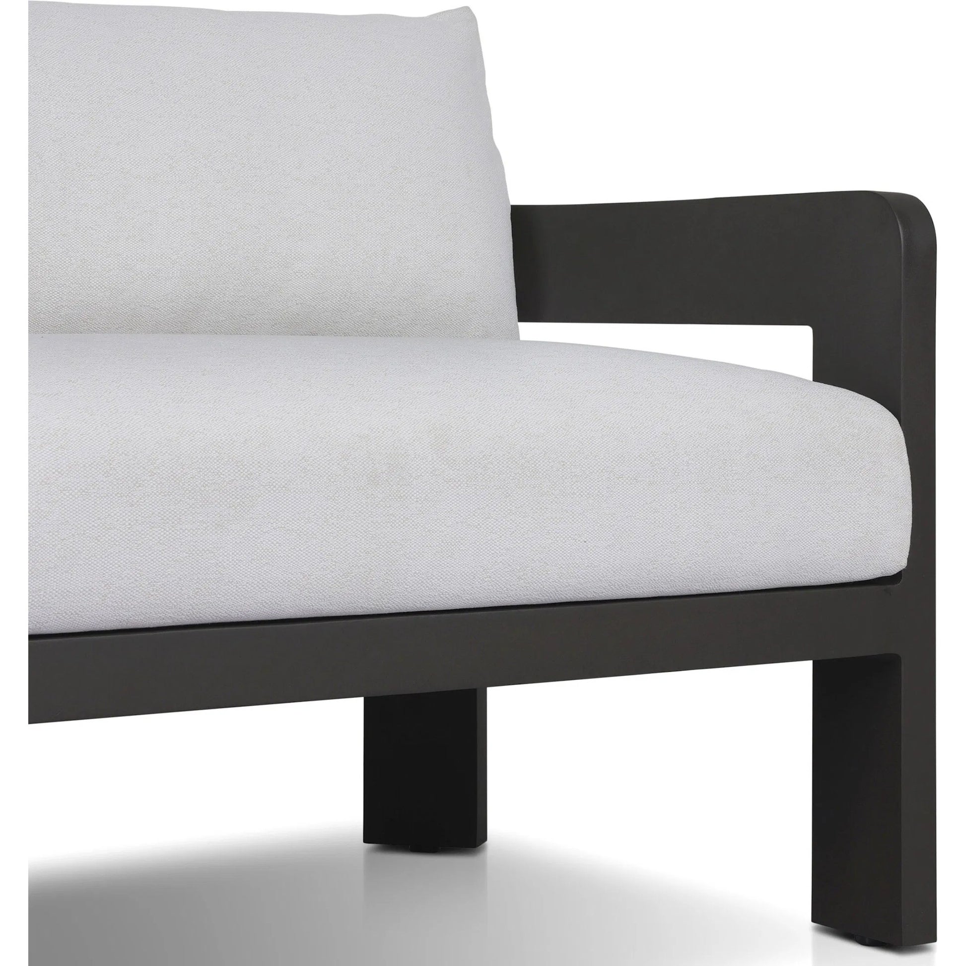 Jackson Outdoor Metal Sofa by Four Hands in alessi linen, bronze. Made from 100% polypropylene, aluminum in a modern style.