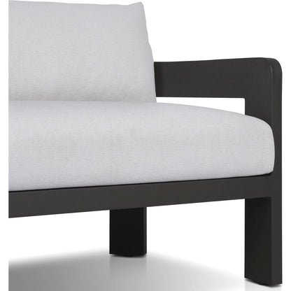 Jackson Outdoor Metal Sofa by Four Hands in alessi linen, bronze. Made from 100% polypropylene, aluminum in a modern style.