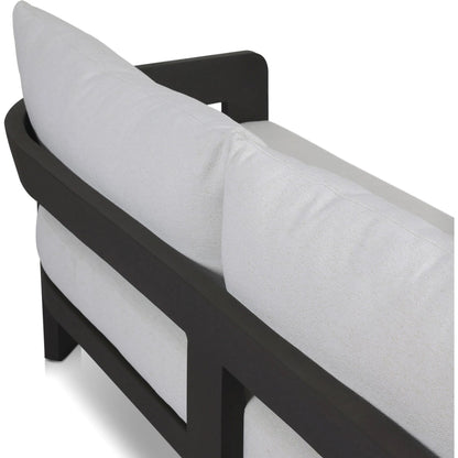 Jackson Outdoor Metal Sofa by Four Hands in alessi linen, bronze. Made from 100% polypropylene, aluminum in a modern style.