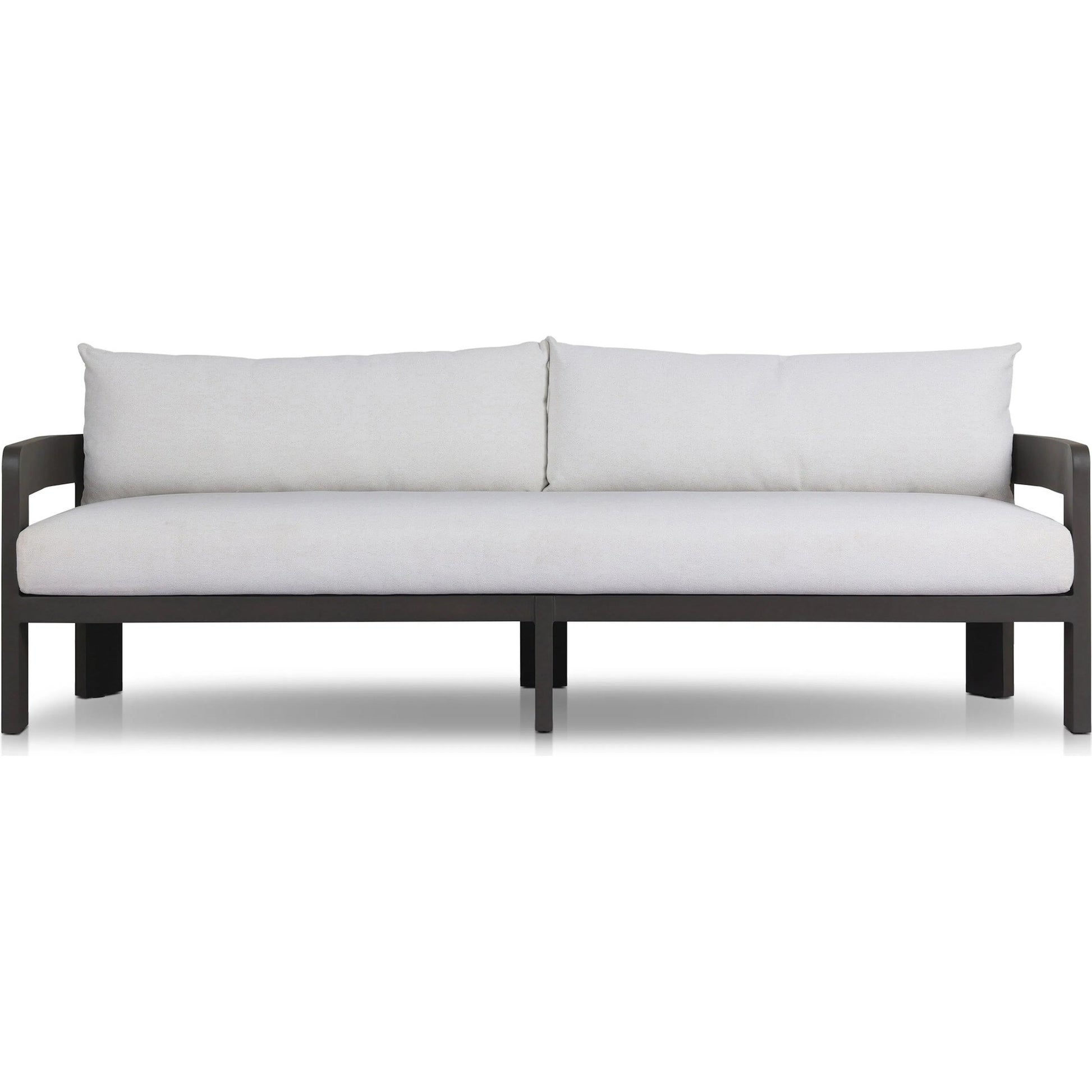 Jackson Outdoor Metal Sofa by Four Hands in alessi linen, bronze. Made from 100% polypropylene, aluminum in a modern style.