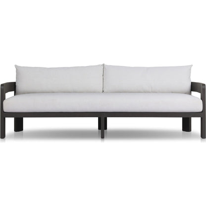 Jackson Outdoor Metal Sofa by Four Hands in alessi linen, bronze. Made from 100% polypropylene, aluminum in a modern style.