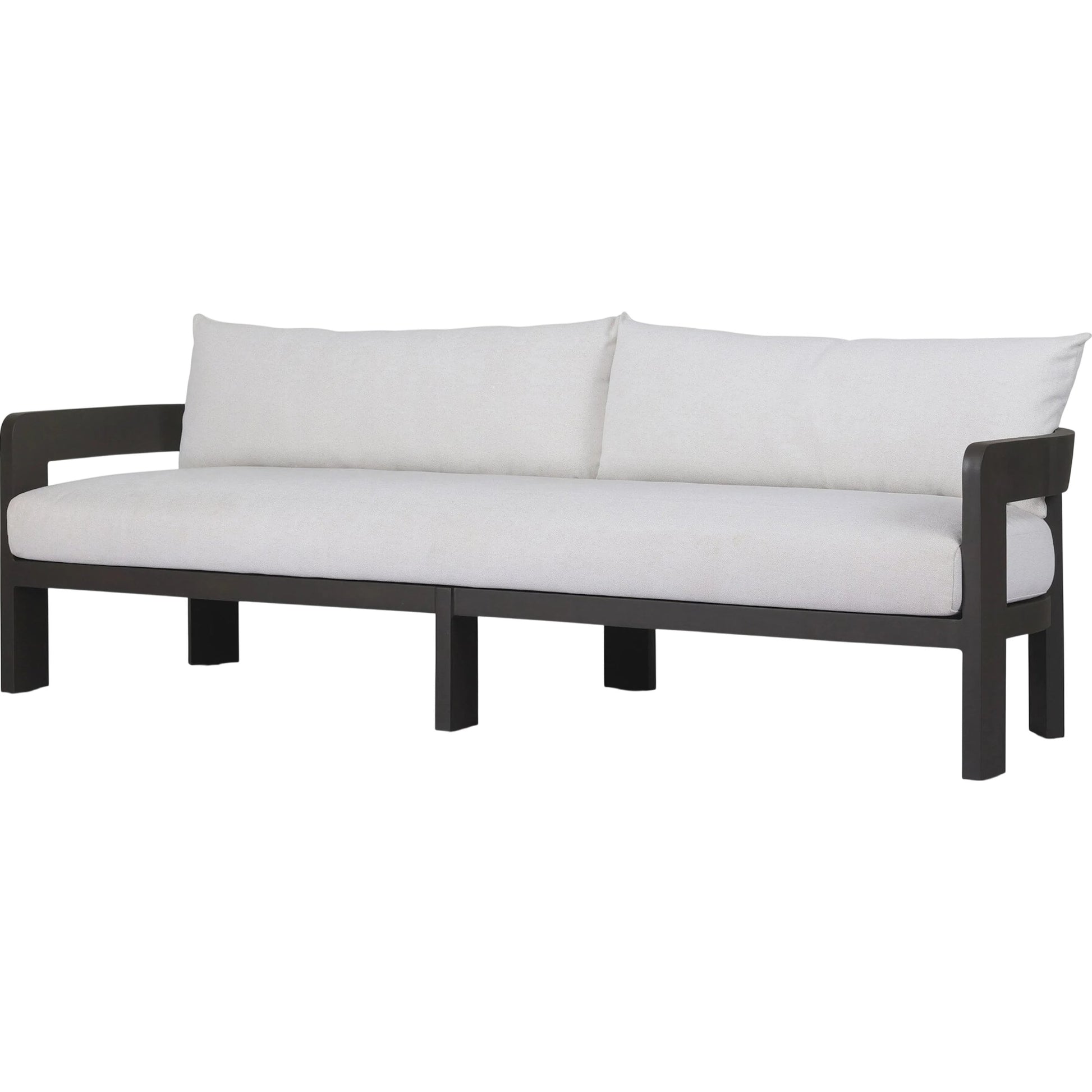 Jackson Outdoor Metal Sofa by Four Hands in alessi linen, bronze. Made from 100% polypropylene, aluminum in a modern style.