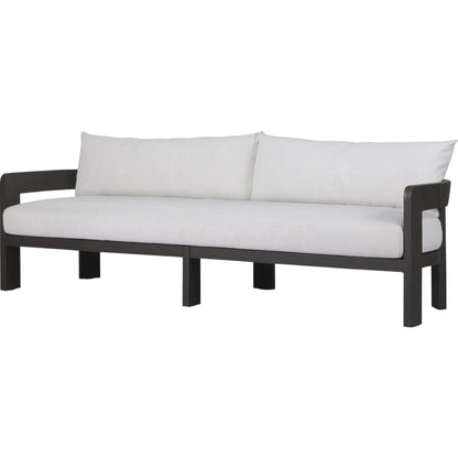 Jackson Outdoor Metal Sofa by Four Hands in alessi linen, bronze. Made from 100% polypropylene, aluminum in a modern style.