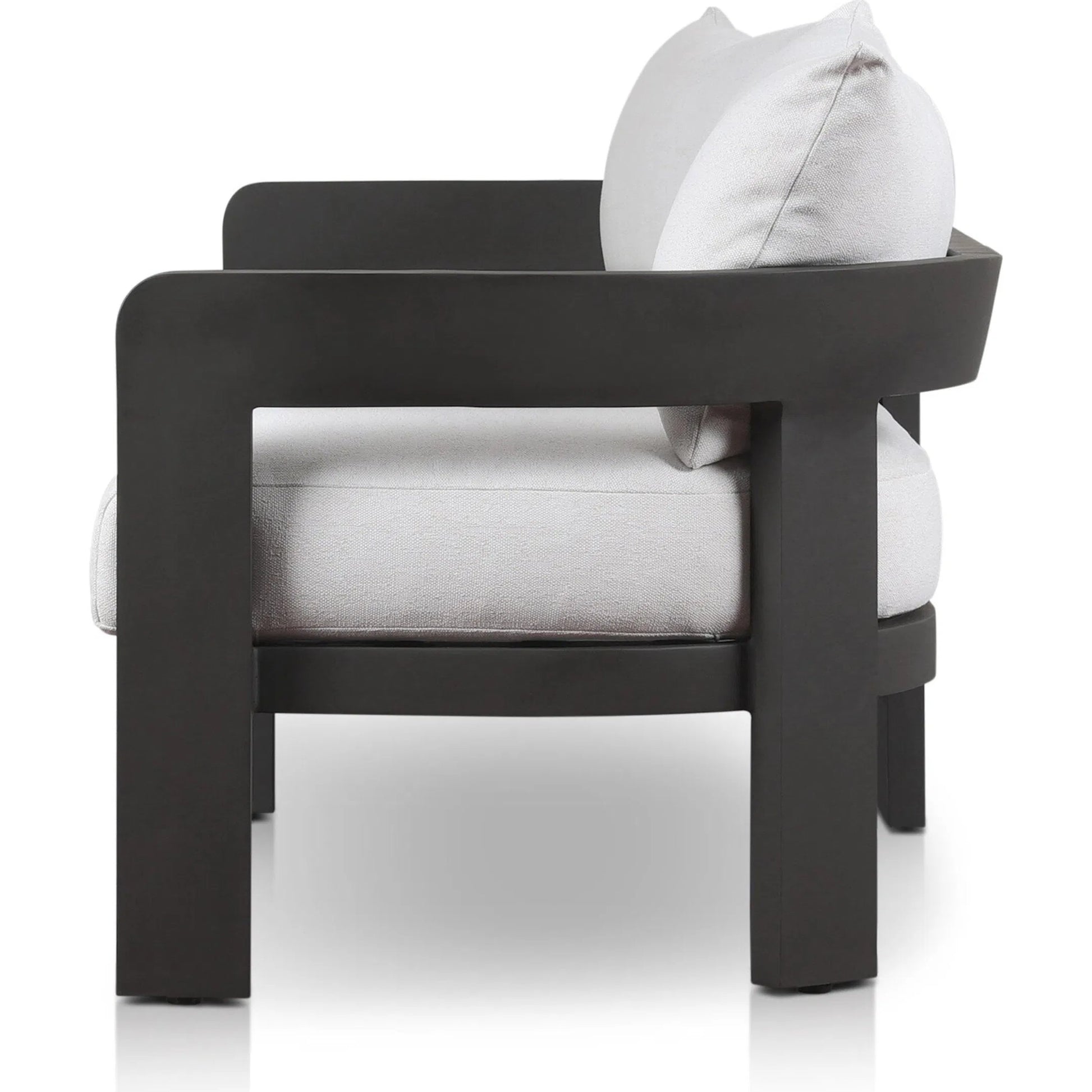 Jackson Outdoor Metal Sofa by Four Hands in alessi linen, bronze. Made from 100% polypropylene, aluminum in a modern style.
