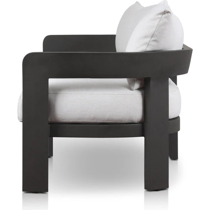 Jackson Outdoor Metal Sofa by Four Hands in alessi linen, bronze. Made from 100% polypropylene, aluminum in a modern style.