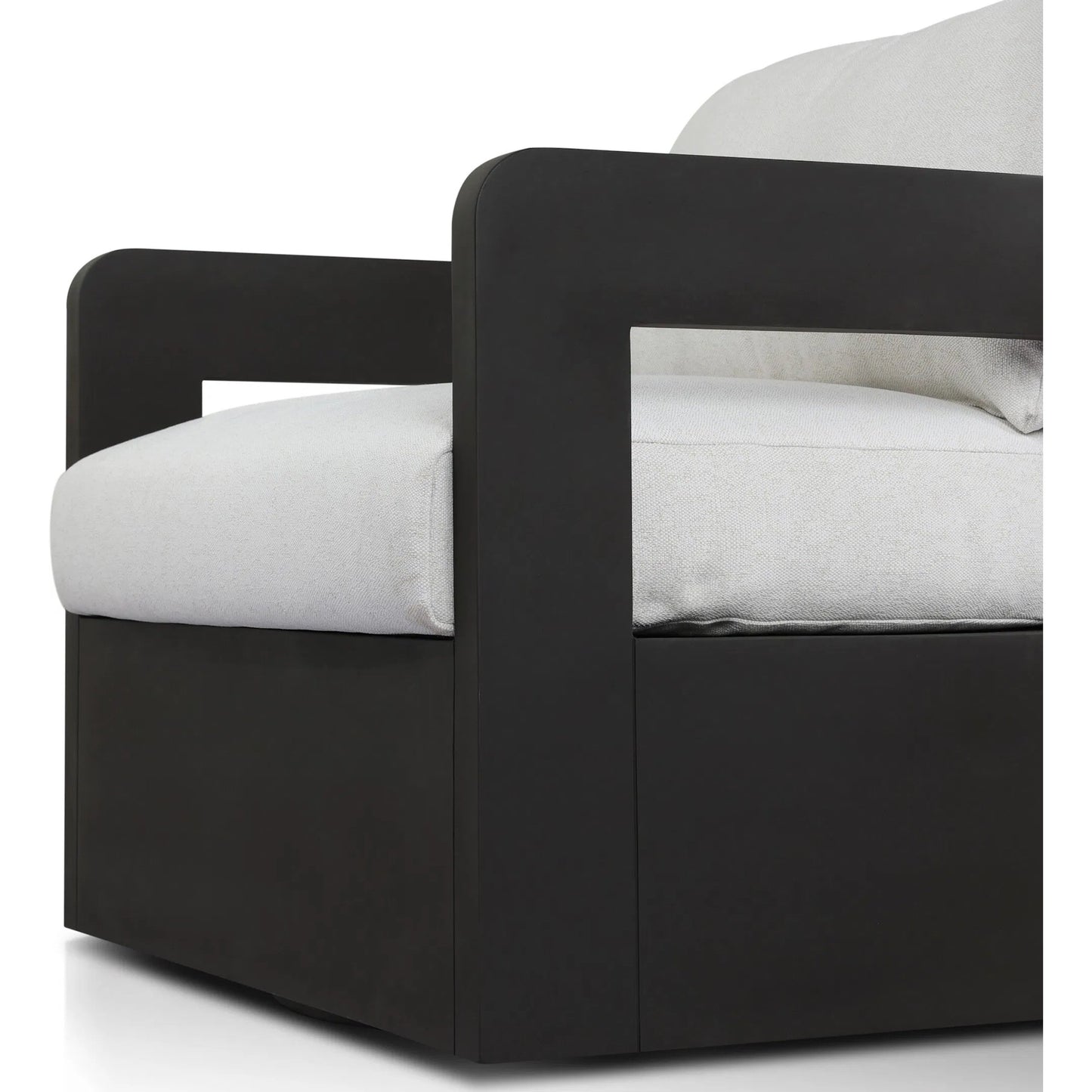 016 SI-2519202 | Closeup | Jackson Outdoor Metal Swivel Chair by Four Hands. Made from unique in a unique style.