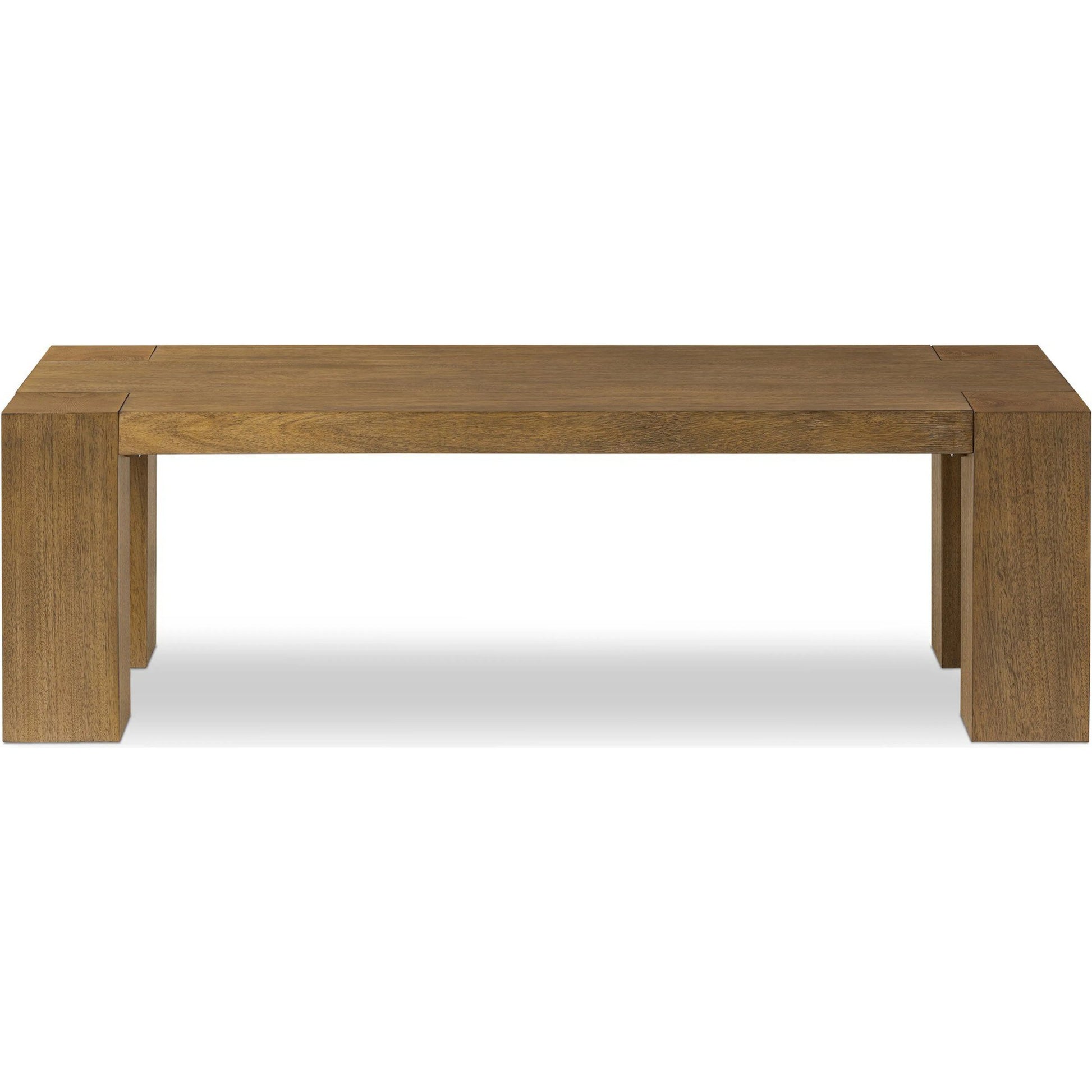 Emeli Rectangular Coffee Table by Four Hands in tawny rubberwood veneer. Made from parawood veneer in a unique style.