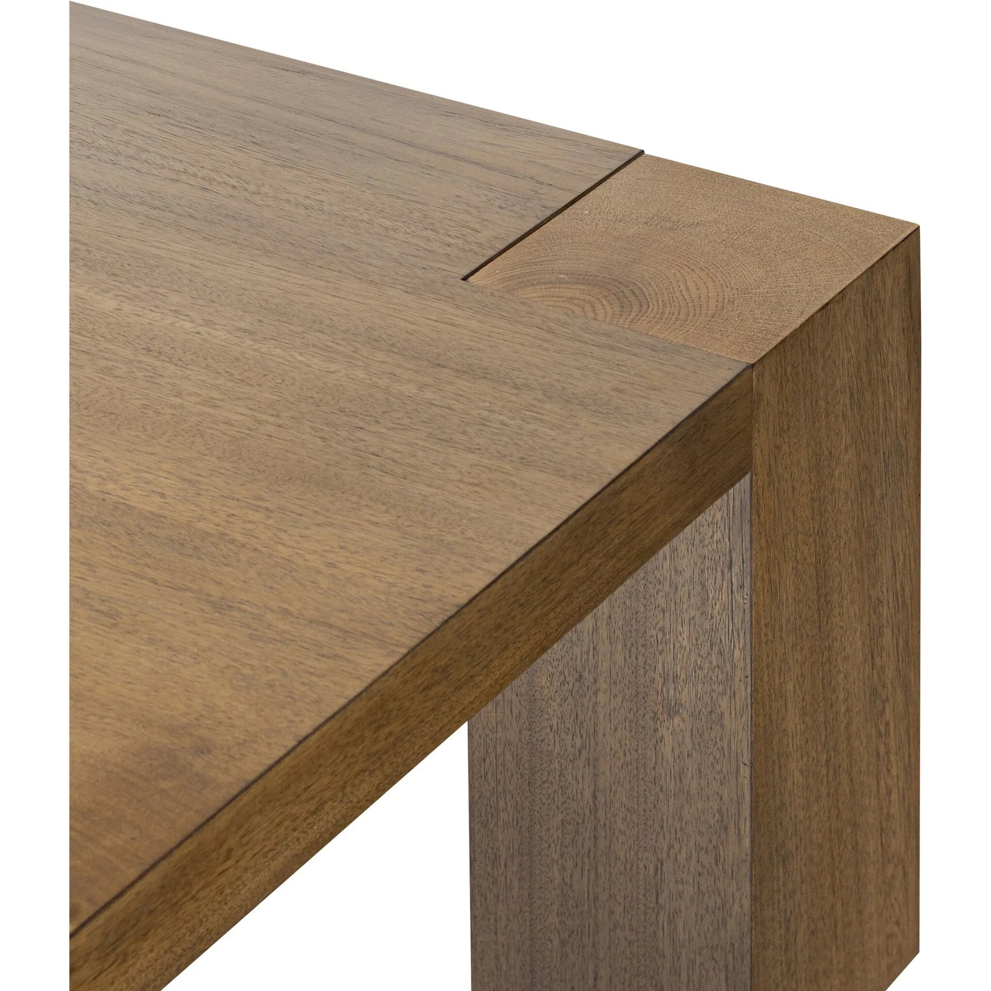 Emeli Square Coffee Table by Four Hands in tawny rubberwood veneer. Made from parawood veneer in a unique style.