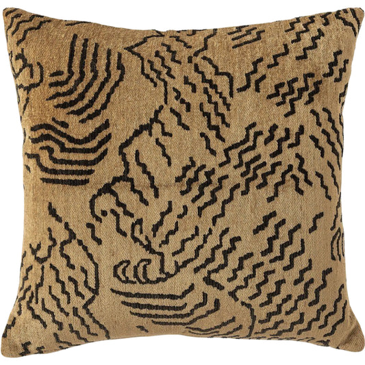 Maxson Pillow by Four Hands in balkan ochre. Made from 60% viscose (rayon), 40% polyester in a unique style.