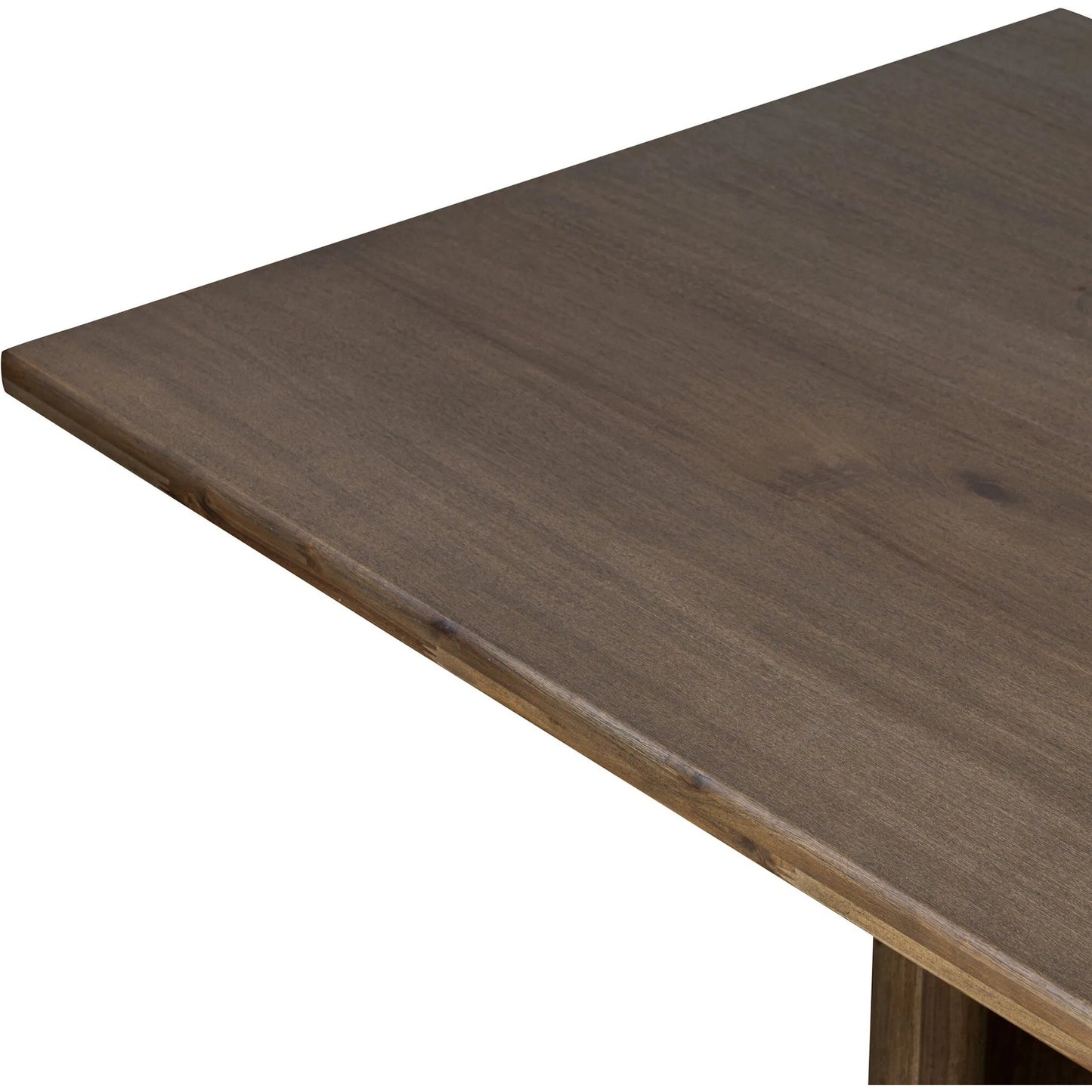 007 SI-2531679 | Closeup | Pershing Dining Table by Four Hands in weathered acacia veneer. Made from thick acacia veneer, solid acacia in a unique style.