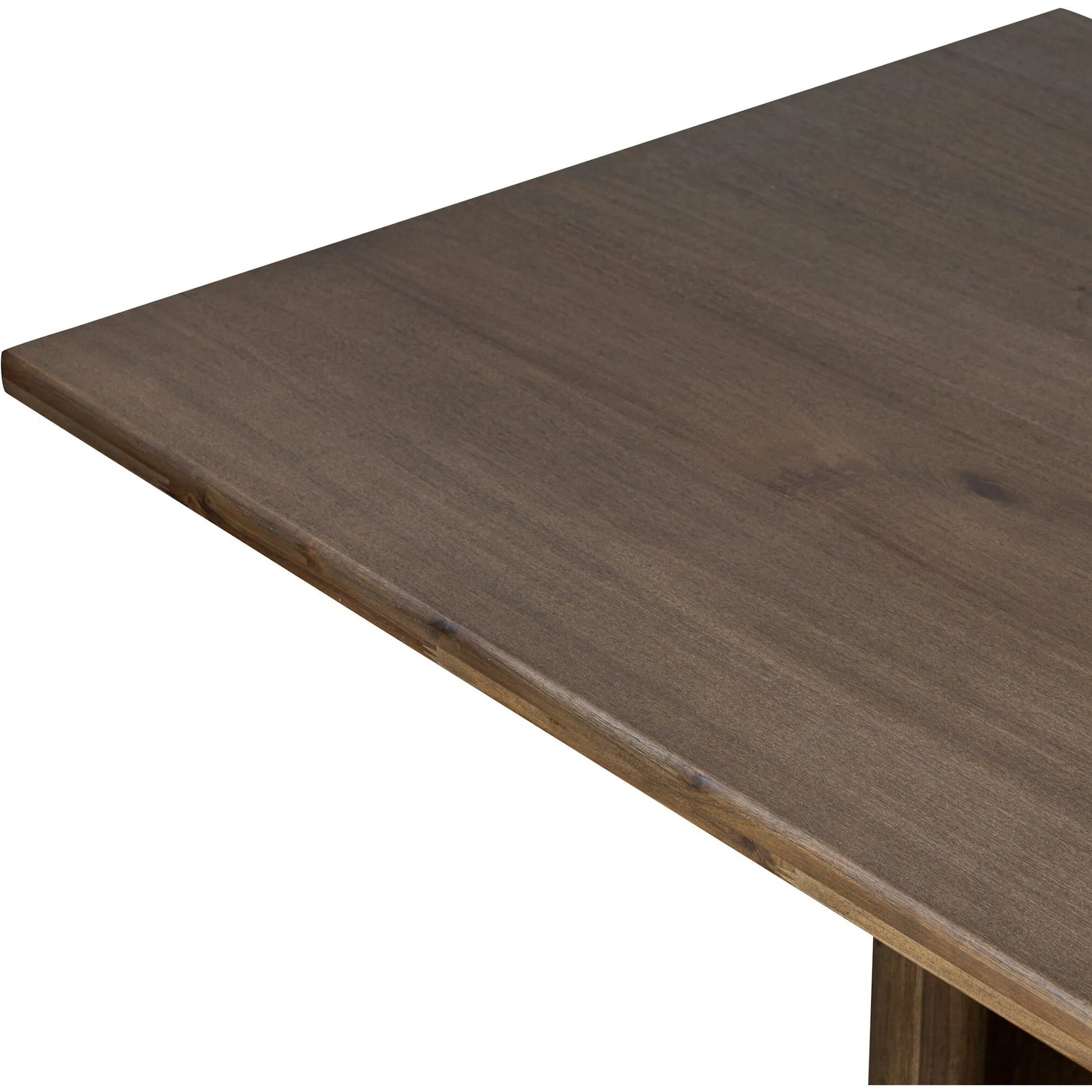 Pershing Dining Table by Four Hands in weathered acacia veneer. Made from thick acacia veneer, solid acacia in a unique style.